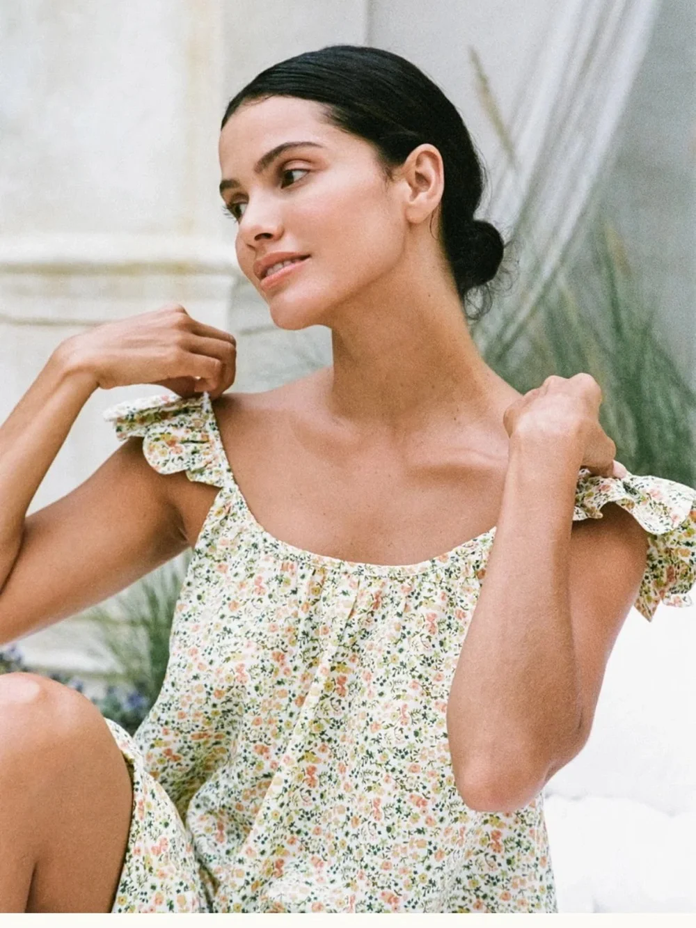 NWT | PIYAMA ~ Indah Wing Nightie - Cotton - Floret Green ~ Size XL